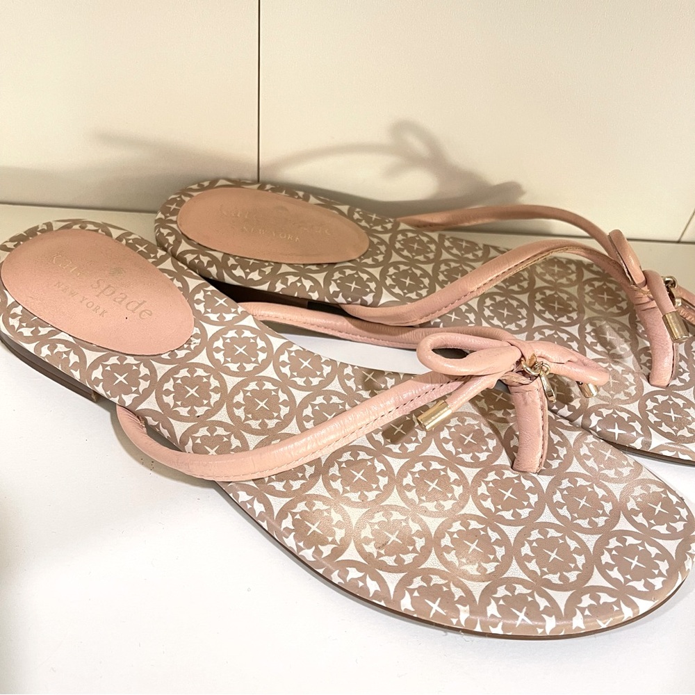 Kate Spade Mistic Pale Pink Strappy Bow Sandals Women’s 7.5